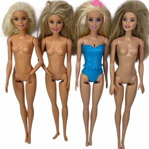 LOT of 4 Barbie Millie 2013 Face Doll Open Mouth Smile for OOAK Custom Blonde